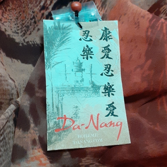 Da-Nang Silk Button Down Collared Tunic,M/L - Picture 6 of 9